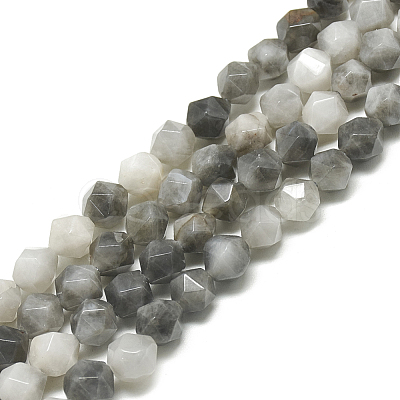 Natural Hawk's Eye Beads Strands G-S300-104-6mm-1