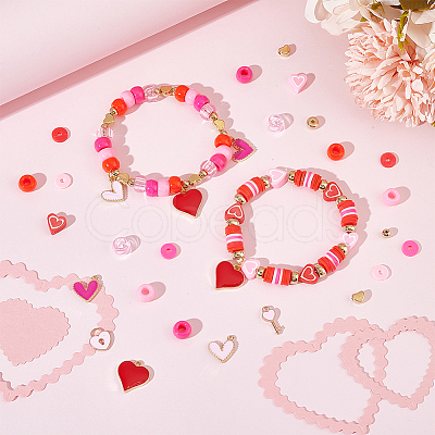 SUNNYCLUE DIY Valentine's Day Bracelet Making Kit DIY-SC0023-41-1