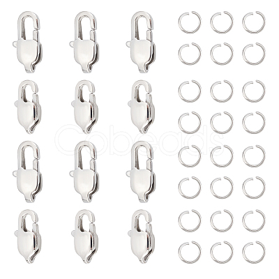 Unicraftale 16Pcs 2 Size Ion Plating(IP) 304 Stainless Steel Lobster Claw Clasps STAS-UN0040-76B-1