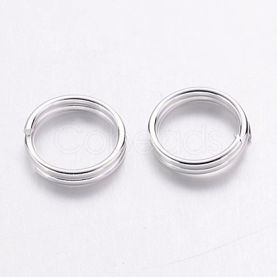 Silver Color Plated Iron Split Rings X-JRDS7mm-1