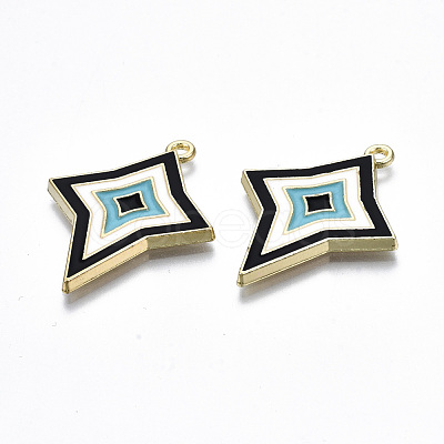 Eco-Friendly Alloy Enamel Pendants ENAM-Q438-004-NR-1