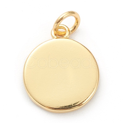 Brass Enamel Pendants KK-P200-11A-G-1