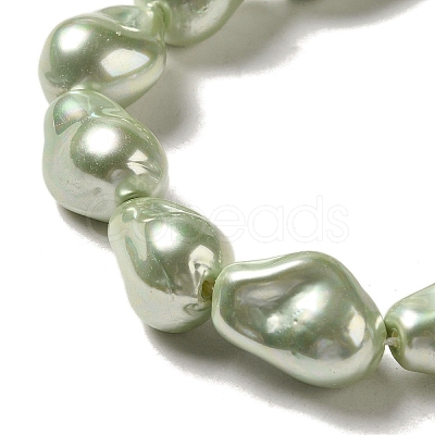 Electroplated Shell Pearl Beads Strands BSHE-M035-01A-01-1