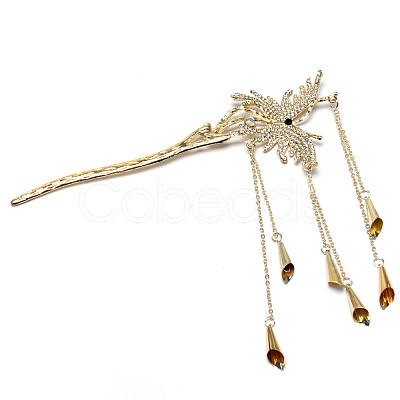 Alloy Butterfly Hair Sticks PW-WG9A577-01-1