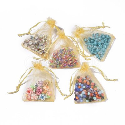 Organza Gift Bags with Drawstring OP-R016-9x12cm-15-1