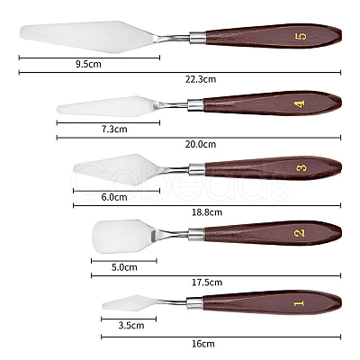 Stainless Steel Palette Knives Set DRAW-PW0001-194-1