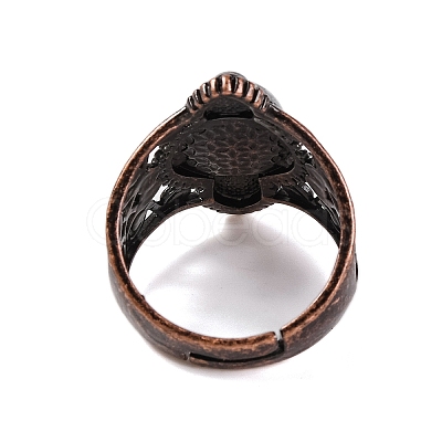 Mixed Stone Retro Finger Rings RJEW-B067-01R-1