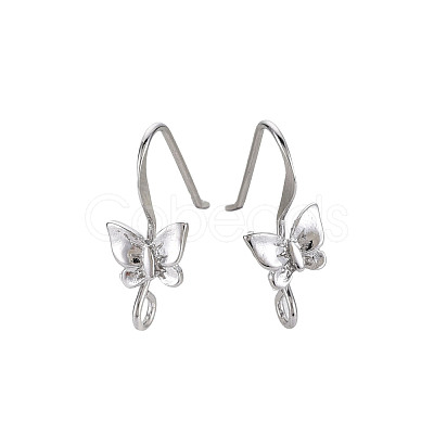 Brass Earring Hooks KK-S356-658P-NF-1