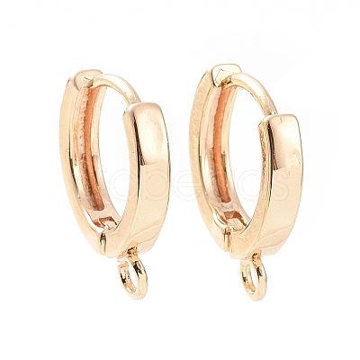 Ion Plating(IP) Brass Hoop Earrings KK-A168-26G-1