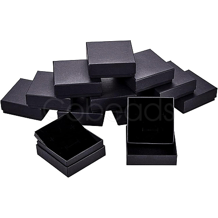 Kraft Paper Cardboard Jewelry Boxes CBOX-BC0001-15B-1