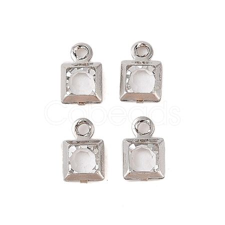 Rack Plating Brass Glass Pendants KK-S385-02P-03-1