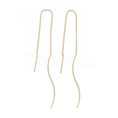 Brass Stud Earrings EJEW-P155-03G-NF-1