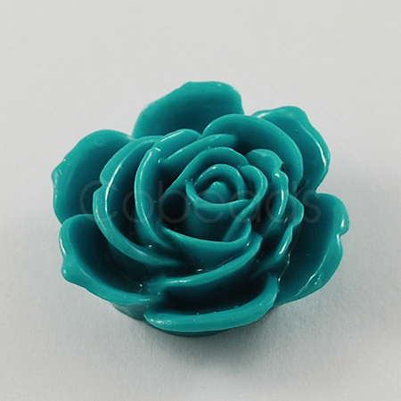 Resin Flower Cabochons X-CRES-B216-4-1