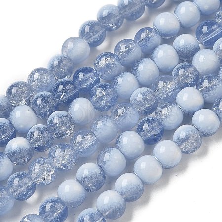 Crackle Glass Beads Strands GLAA-U001-6mm-14-1