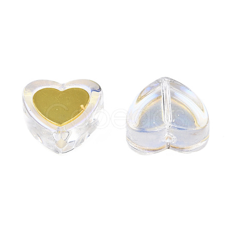 Electroplate Transparent Glass Beads LAMP-N032-05-A06-1