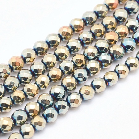 Electroplate Non-magnetic Synthetic Hematite Beads Strands G-L486-B-19-1