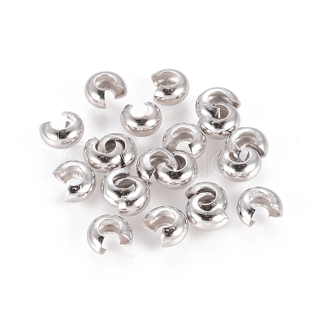 Brass Crimp Beads Covers KK-H290-NFN-NF-1