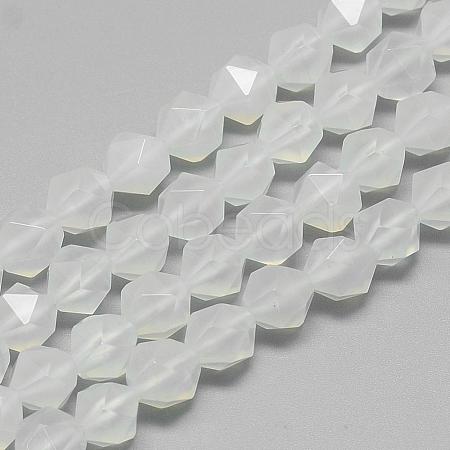 Natural White Agate Beads Strands G-S149-05-10mm-1