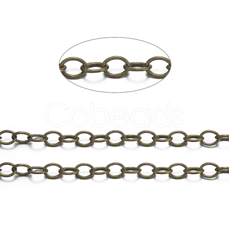 Brass Cable Chains X-CHC024Y-AB-1