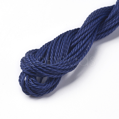 Round Waxed Polyester Cord YC-WH0005-17-1