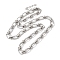 Non-Tarnish 304 Stainless Steel Oval Links Necklace for Women, Stainless Steel Color, 17-7/8~18-1/8 inch(45.5~46cm)