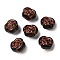 Opaque Lampwork Beads, Rose, Black, 13x8mm, Hole: 1mm, about 58~70pcs/100g