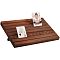 7-Slot Wooden Place Card Display Stands, for Postcards, Earring Display Cards Holder, Dyed & Heated, Rectangle, Sienna, 29x19x2cm, about 3pcs/set