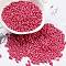 Opaque Colours Glass Seed Beads, Peanut, Cerise, 2x4x2mm, Hole: 0.8mm, about 45000pcs/pound