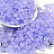 Transparent Colours Glass Seed Beads, Donut, Lilac, 6.5x3mm, Hole: 1.8mm, about 1363pcs/pound