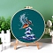 DIY Embroidery Kits, Including Embroidery Cloth & Thread, Needle, Embroidery Hoop, Instruction Sheet, Bird, 200mm