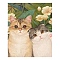 Cat DIY Diamond Painting Kits, with Resin Rhinestones, Diamond Sticky Pen, Tray Plate and Glue Clay, Wheat, 400x300mm