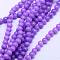 Natural Mashan Jade Round Beads Strands, Dyed, Blue Violet, 12mm, Hole: 1mm, about 34pcs/strand, 15.7 inch