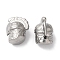 Non-Tarnish 304 Stainless Steel Beads, Roman Gladiator Helmet, Stainless Steel Color, 13.5x11x9mm, Hole: 1.2mm