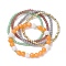 5Pcs 5 Styles Acrylic & Glass Beaded Stretch Bracelet Sets, Stackable Bracelets for Women, Mixed Color, Inner Diameter: 2~2-3/8 inch(5~5.9cm), 1pc/style