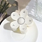 Flower Plastic Claw Hair Clips, Hair Accessories for Women & Girls, White, 73x70mm