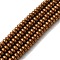 Electroplated Synthetic Non-magnetic Hematite Beads Strands, Nickel Free & Lead Free, Rondelle, Coffee Plated, 4x2mm, Hole: 1mm, about 181pcs/strand, 15.94''(40.5cm)