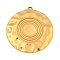 Ion Plating(IP) 304 Stainless Steel Pendants, Flat Round, Real 18K Gold Plated, Tray: 8mm, 34x31x2.5mm, Hole: 1.6mm