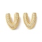 Rack Plating Brass Micro Pave Cubic Zirconia Slide Charms, Long-Lasting Plated, Lead Free & Cadmium Free, Real 18K Gold Plated, Letter, Letter V, 13.5x11x5mm, Hole: 10.7x1.6mm