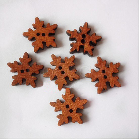 Lecquered Snowflake DIY Buttons FNA160Y-1