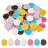 DICOSMETIC 84Pcs 7 Colors Alloy Enamel Pendants FIND-DC0004-93-1