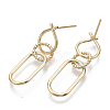 Brass Stud Earring Findings X-KK-N230-23G-NF-3