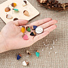 Craftdady Resin & Walnut Wood Stud Earring Findings MAK-CD0001-02-5