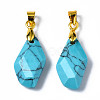 Synthetic Turquoise Pendants G-Q998-008C-2