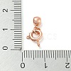 Brass Spring Ring Clasps and Silicone Beads KK-WH0052-04RG-3