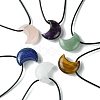 Natural & Synthetic Gemstone Pendant Necklaces NJEW-C046-04-1