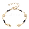 Handmade Brass Beaded Chains Bracelet Making AJEW-JB01150-27-1