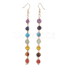 Natural & Synthetic Mixed Stone & Pearl Beaded Dangle Earrings & Bracelet SJEW-JS01261-6