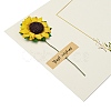 Dried Sunflower Paper Thank You Greeting Cards AJEW-K043-01A-3