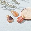 Natural Red Agate Pendants PALLOY-JF00803-3