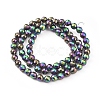 Electroplate Glass Beads Strands X-EGLA-L018-A-FP01-3